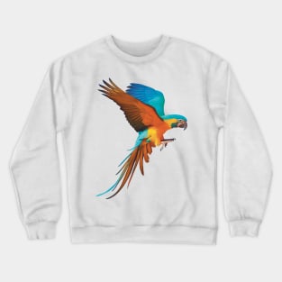 Gorgeous Blue and Gold Macaw illustration, realistically drawn display it’s beautiful colours. Great bird lovers gift. Crewneck Sweatshirt